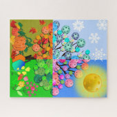 Immer Picklebens Jahreszeit Winter Frühling Herbst Puzzle (Horizontal)