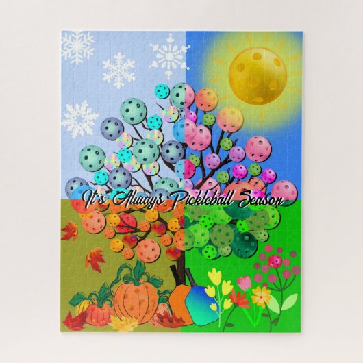 Immer Picklebens Jahreszeit Winter Frühling Herbst Puzzle (Vertikal)