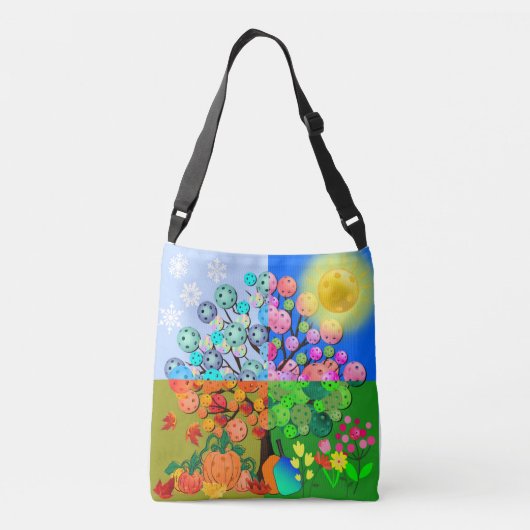 Immer Picklebens Jahreszeit Winter Frühling Herbst Tragetaschen Mit Langen Trägern (Rückseite)