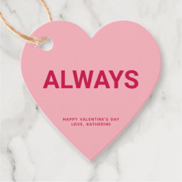 Immer pinkfarbener Herzspass niedlicher Valentinst Geschenkanhänger