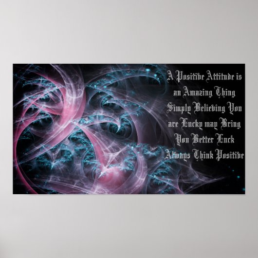 Immer positiv denken poster (Vorne)