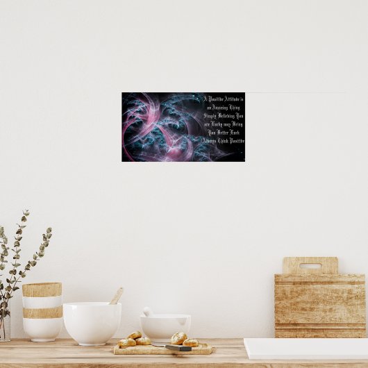 Immer positiv denken poster (Küche)