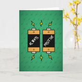 Immer positive Anführungszeichen Karte (Gelbe Blume)