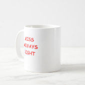 immer Recht Kaffeetasse (Vorderseite Links)