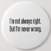 Immer richtig button (Vorderseite)