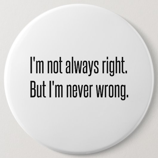 Immer richtig button (Vorderseite)