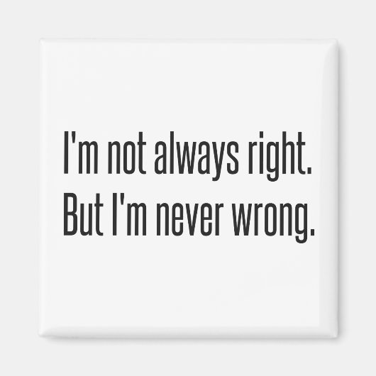 Immer richtig magnet (Vorne)