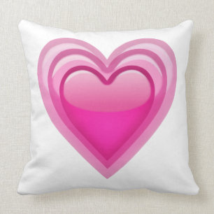 Immer rosa Herz - Emoji Kissen