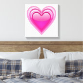Immer rosa Herz - Emoji Leinwanddruck (Insitu (Schlafzimmer))