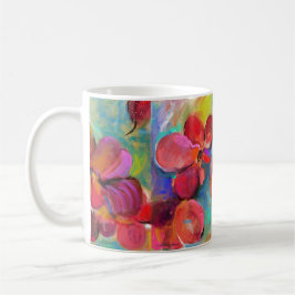 Immer Rosie rote Blumen-Tasse Kaffeetasse