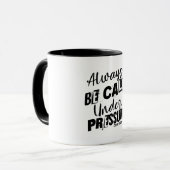Immer ruhig sein - Motivierend Design Tasse (Vorderseite Links)
