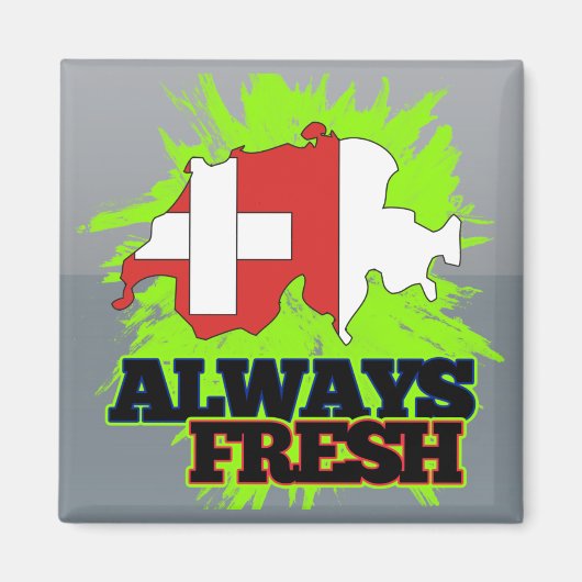 Immer Schweiz frischen Magnet (Vorne)