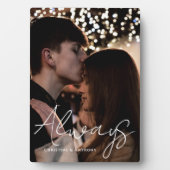 Immer Skript Personalisierte Paare Foto Fotoplatte (Vorderseite)