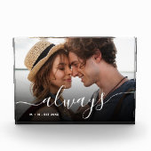 Immer Skriptüberlagerung Personalisierter Paare Fo Fotoblock (Vorderseite)