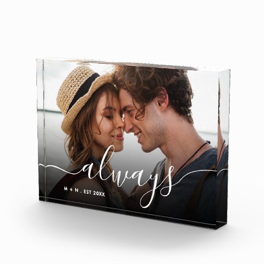 Immer Skriptüberlagerung Personalisierter Paare Fo Fotoblock (Rechts)