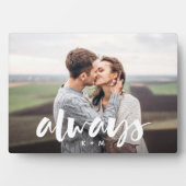 Immer Skriptüberlagerung Personalisierter Paare Fo Fotoplatte (Vorderseite)