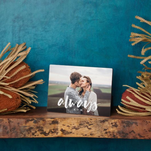 Immer Skriptüberlagerung Personalisierter Paare Fo Fotoplatte (Seite)