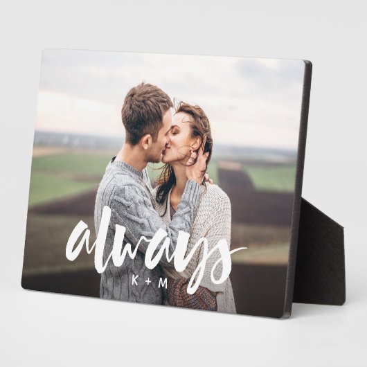 Immer Skriptüberlagerung Personalisierter Paare Fo Fotoplatte (Seite)