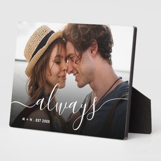 Immer Skriptüberlagerung Personalisierter Paare Fo Fotoplatte (Seite)