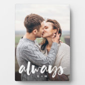 Immer Skriptüberlagerung Personalisierter Paare Fo Fotoplatte (Vorderseite)