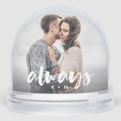 Immer Skriptüberlagerung Personalisierter Paare Fo Schneekugeln (Rückseite)