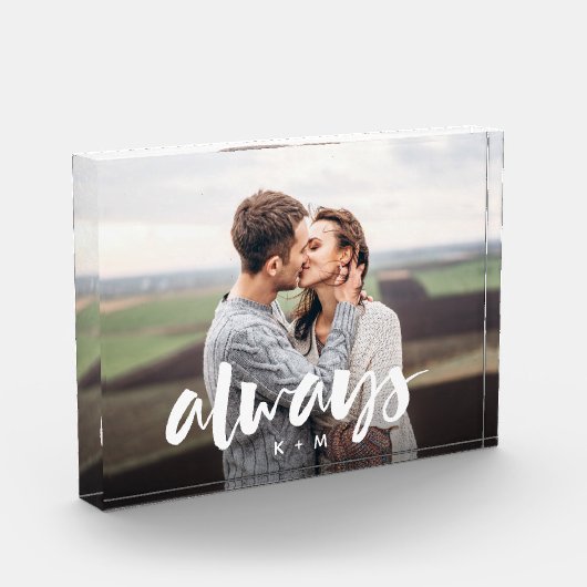 Immer Skriptüberlagerung Personalisierter Paare Fotoblock (Links)