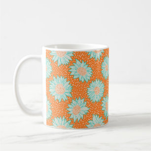 Immer Sonnenblumen orange Kaffeetasse