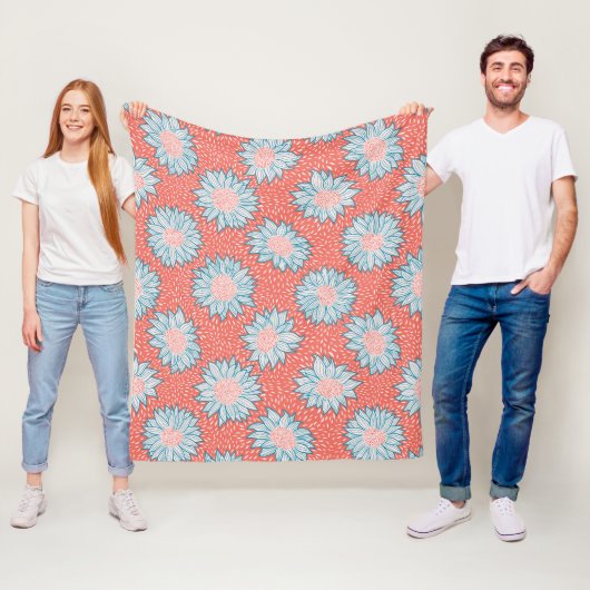 Immer Sonnenblumen rot Fleecedecke (Beispiel)
