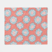 Immer Sonnenblumen rot Fleecedecke (Vorderseite (Horizontal))