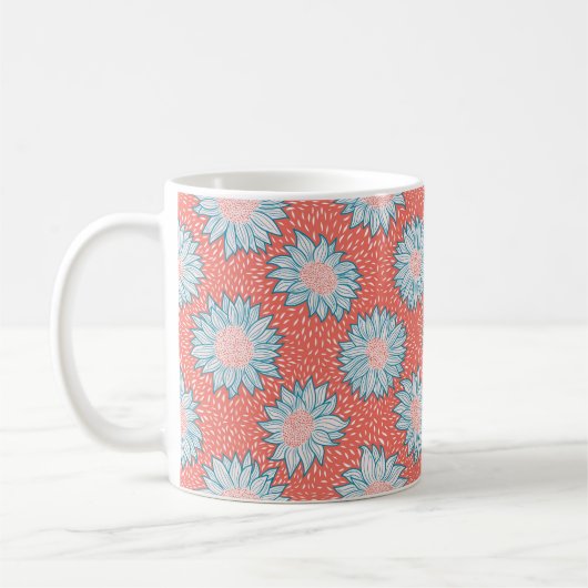 Immer Sonnenblumen rot Kaffeetasse (Links)
