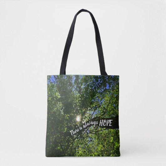 Immer Sonnenlicht durch Bäume inspirieren. Tasche (Vorderseite)