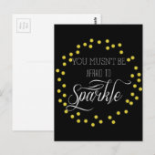 Immer sparkle Gold Modernes Design Postkarte (Vorne/Hinten)