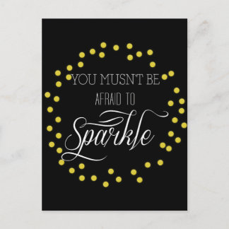 Immer sparkle Gold Modernes Design Postkarte
