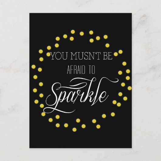 Immer sparkle Gold Modernes Design Postkarte (Vorderseite)