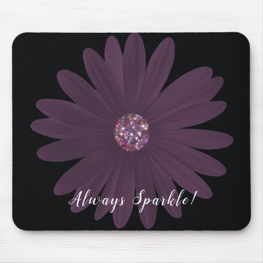 Immer sparkle, lila Stimmung mit Glitzer Center Mousepad (Vorne)