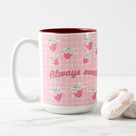 Immer Sweet Strawberry Tasse (Mit Donut)