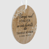 Immer u. für immer ErinnerungsacrylFoto-Verzierung Ornament (Vorderseite)