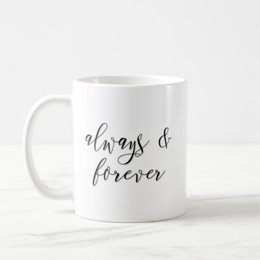 immer u. für immer kaffeetasse (Links)