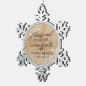 Immer u. für immer schneeflocken Zinn-Ornament (Rechts)