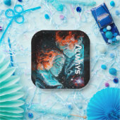 Immer über den Weltraumnebel Pappteller (Party)