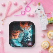 Immer über den Weltraumnebel Pappteller (Party)