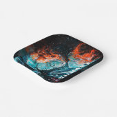 Immer über den Weltraumnebel Pappteller (Gewinkelt)