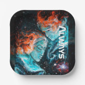 Immer über den Weltraumnebel Pappteller (Vorderseite)