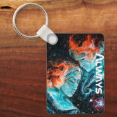 Immer über den Weltraumnebel Schlüsselanhänger (Vorderseite)