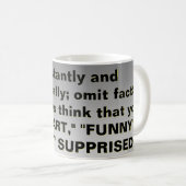 Immer und absichtlich Fakten weglassen$ Kaffeetasse (VorderseiteRechts)