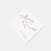 Immer und ewig Berry-Et-Zeichen-Script-Hochzeit Serviette (Ecke)