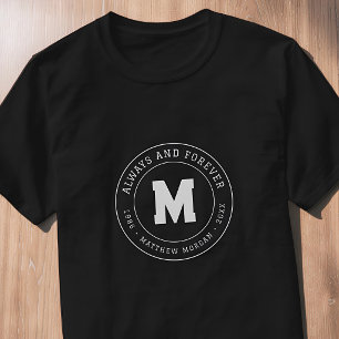 Immer und ewig Denkmal-Monogramm T-Shirt