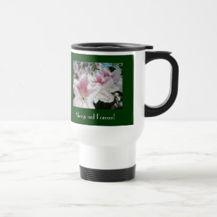 Immer und ewig Kaffeetasse rosa Azaleen Blumen