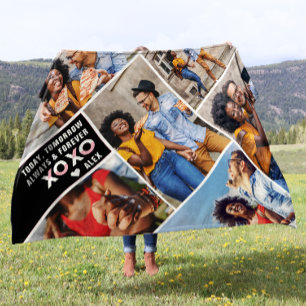 Immer und ewig   Moderne 6-Foto-Collage Fleecedecke