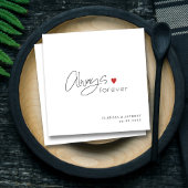 Immer und ewig Skript Hochzeit benutzerdefinierte Serviette